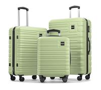 Travely Set de Valises en Polycarbonate - Format XL, L et Bagage à Cabine. Valise de Voyage Robuste avec Roulettes Souples et Serrure TSA