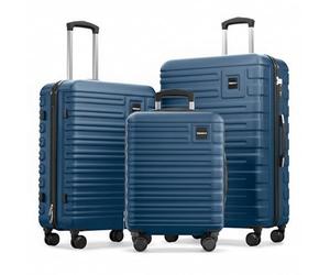Travely Valises en Polycarbonate - Set de Bagage XL, L et Cabine, Très Robustes avec Roulettes Souples et Serrure TSA