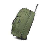 TravelZ Sac de voyage à roulettes 96L - Sac de week-end avec poche inférieure bien pensée et barre de traction - Sac à roulettes, vert une, sac de voyage à roulettes