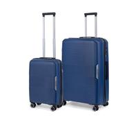 TravelZ Swinger Ensemble de Bagages - Bagage a Main 55cm avec Tres Format Grande Valise 78cm - Set de Valises Petite avec Grande Taille 105 LTR (Bleu, 2 pcs Set)