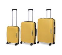 TravelZ Swinger Ensemble de valises - 3 set de Valises Jaune
