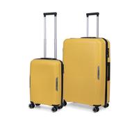 TravelZ Swinger Set de 2 Valises - Bagage a Main 55cm + Grande Valise 78cm - Set de Valises Petite avec Grande Taille 105 LTR (Jaune, 2 pcs Set)