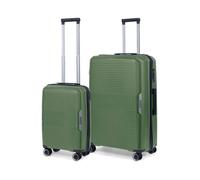 TravelZ Swinger Set de Valises Bagage a main 55cm + grande trolley 78cm - TSA - Vert