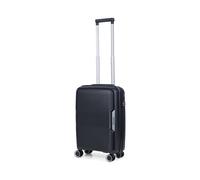 TravelZ Swinger Valise Polypropylene Cabine - Bagage a Main Petit Valise Cabine avec Serrure TSA (Noir, 55cm)