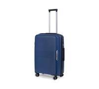 TravelZ Swinger Valise Polypropylene Extensible - Valise Moyenne expandeur avec roulettes et Serrure TSA (Bleu, 67cm)