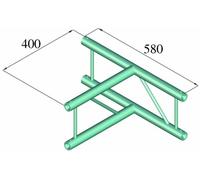 Traverse 2 points pièce en T 90 ° Alutruss DECOLOCK DQ2-PAT36V