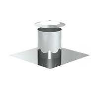 Traversée de toit plat avec larmier - double paroi - TEC-DW-STANDARD 300 mm