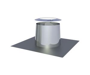 Traversée de toit plat conique avec larmier - double paroi - TEC-DW-STANDARD 130 mm