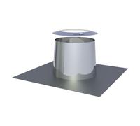 Traversée de toit plat conique avec larmier - double paroi - TEC-DW-STANDARD 80 mm