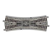 Traversée-jonction double H0 Longueur: 200 mm Rayon:502.7 mm 22.5 ° Roco 61164