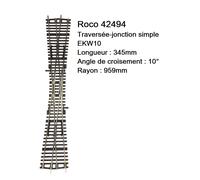 Traversée jonction simple EKW10 - ROCO 42494 - HO 1/87