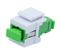 Traversée optique SC / SC Simplex APC verte format keystone (sachet de 10 pcs)