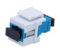 Traversée optique SC / SC Simplex UPC bleue format keystone (sachet de 10 pcs)