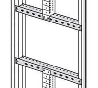 Traverses fixes pour armoire XL³4000 long. 350mm pour châssis partiel - Jeu de 2
