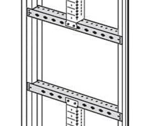 Traverses fixes pour armoire XL³4000 long. 350mm pour châssis partiel - Jeu de 2