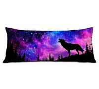 Traversin 145 Loup Baby Coussin de Grossesse pour Dormir Housses de Coussin, Paysage Taie Oreiller 40 x 145 cm, Velours Améliorer Sommeil Qualité Taie d'oreiller, pour Salon Chambre Lit Canapé R-2930