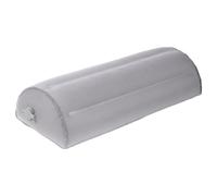 Traversin gonflable pour jambes, genoux et dos - Coussin de soutien léger en demi-lune pour dormir et voyager - Fibre de lait douce et TPU - Support lombaire, genou et cheville réglable, 51 x 21 x 12