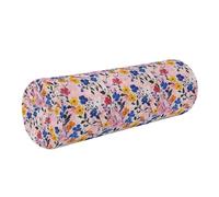 Traversin pour table de massage des jambes, taie d'oreiller ronde cylindrique en mousse à mémoire de forme, coussins de soutien du cou pour fleurs endormies, jacinthes, pivoine, iris rose