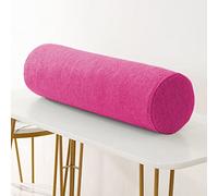 Traversin rond pour tête de cou et soutien lombaire amovible pour tête de lit 20 x 100 cm Rouge Rose Confortable et élégant Décoration d'intérieur