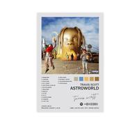 Travis Music Scott ASTROWORLD Poster sur toile Décoration murale sans cadre 20 x 30 cm