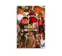 Travis Poster décoratif vintage sur toile pour chambre à coucher Motif rappeur de musique Scott 30 x 45 cm