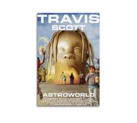 Travis Scott Astroworld Poster - Album Art - Figurines musicales - Décoration de bureau et de salon - 20 x 30 cm sans cadre