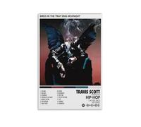 Travis Scott Birds in The Trap Sing McKnight Décoration murale sur toile imperméable Impression haute définition Convient pour chambre à coucher, salon, café, décoration sans cadre 20 x 30 cm