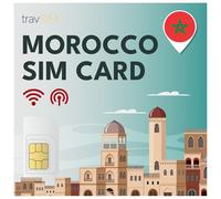 travSIM Carte SIM Maroc | Réseau Orange | 10 GB Mobile Data | Hotspot Disponible | Free Roaming dans Le Bassin méditerranéen | Le Plan de la Carte SIM Maroc Telecom est valable 14 Jours.
