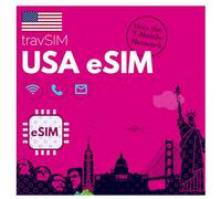 travSIM eSIM USA | T-Mobile | Données Mobiles illimitées | e SIM Etats Unis a des appels et des textes nationaux illimités | e SIM USA 10 Jours