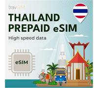 travSIM Thaïlande eSIM | Données Mobiles illimitées | Fonctionne sur Les appareils iOS et Android | Le Plan sur Cette eSIM pour la Thaïlande est valable 30 Jours