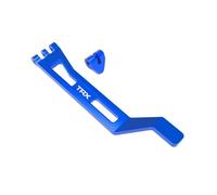 Traxxas 10726-BLUE - Mini Maxx Support de batterie en aluminium avec poteau, bleu