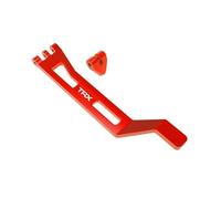 Traxxas 10726-RED - Mini Maxx Support de batterie en aluminium avec poteau, rouge