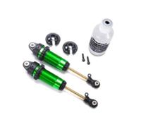 Traxxas 2 Amortisseurs Arrière GTR Alu Vert sans Ressorts 7462G