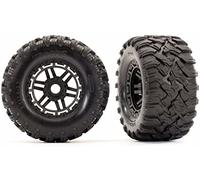 Traxxas 2 pneus + Jantes Noires Tout Terrain 2.8" Maxx TRX8972