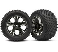TRAXXAS 3770A Pneus et Jantes Arrière Rustler Vxl / & Laminage Postérieures Rear