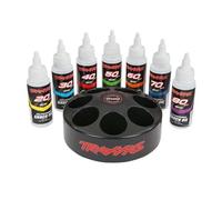 Traxxas 5038X Lot d'huiles Silicone Amortisserurs 20/30/40/50/60/70/80WT + Carrousel