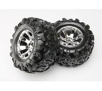 Traxxas 5673 Pneus Canyoh At Sur Jantes Chromées Geode Hex 17mm Summit