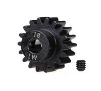 TRAXXAS 6491R PIGNON MOTEUR 18 DTS RENFORCE - 1.0 METRIC PITCH - 5 MM