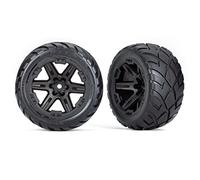 Traxxas 6775 Pneus et roues 2,8" RTX Roues noires Anaconda Pneus assemblés TSM Rated 4WD avant/arrière 2WD arrière TRA6775