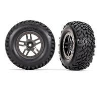 Traxxas 6964 - Pneus tout-terrain SCT et roues Beadlock à rayons fendus (2)