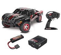 Traxxas 70054-8 Slash 1/16 4x4 de Courte Durée Rtr + Akku & USB Chargeur Noir