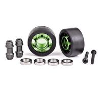 Traxxas 7775G Roues Pour Wheelie Bar En Aluminium Vert Maxx X-Maxx Sledge Xrt
