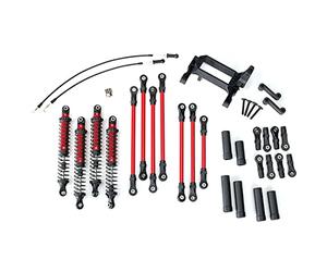 Traxxas 8140R TRX-4 Long Arm Lift Kit Complet Rouge