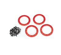 Traxxas 8168R Anneaux Beadlock Aluminium Rossi 2.2 "/ Beadlock Rings Rouge 2.2 "