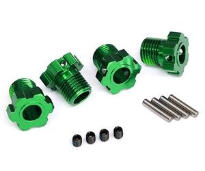 TRAXXAS 8654G Pagaies Vertes E-Revo 2.0 / Roue Hubs Cannelé 17MM Vert