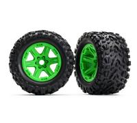 Traxxas 8672G Pneus Montés Sur Jante Vert (Talon EXT 38) E-Revo V 2.0