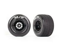 TRAXXAS 9475 Pneus Arrières Sur Jantes Noires DRAG SLASH