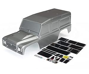 Traxxas Automobile 8011 X 1/10 Échelle Land Rover Defender Corps, Graphite Argent