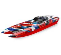 Traxxas Bateau DCB M41 40” Catamaran Rouge sans Batterie NI Chargeur 57046-4-REDR