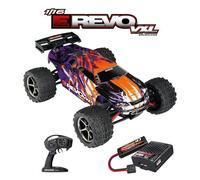 TRAXXAS E-REVO 4X4 VXL BRUSHLESS 1/6 VIOLET AVEC ACCUS / CHARGEUR USB-C 71076-8-PRPL